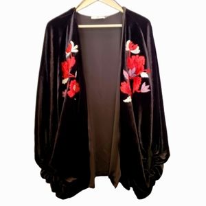 N Natori Velvet Open Kimono/Topper XL